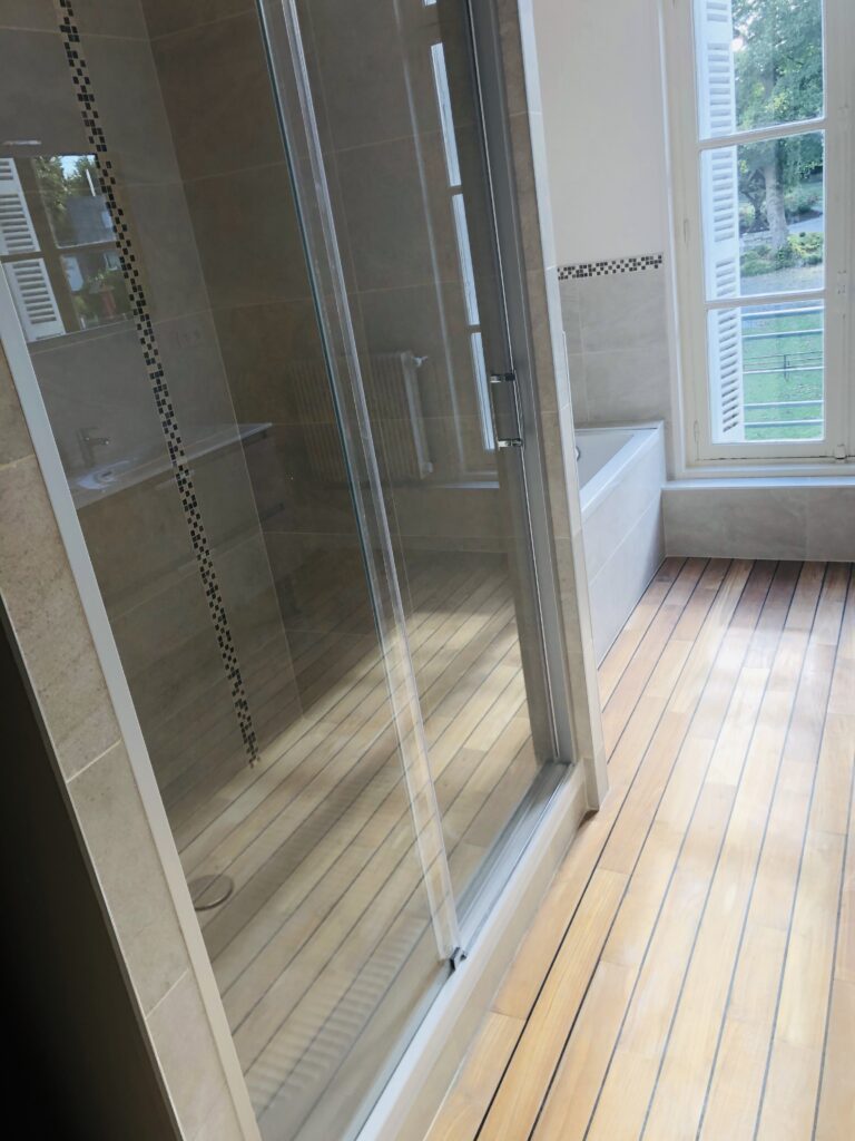 Installation douche salle de bains